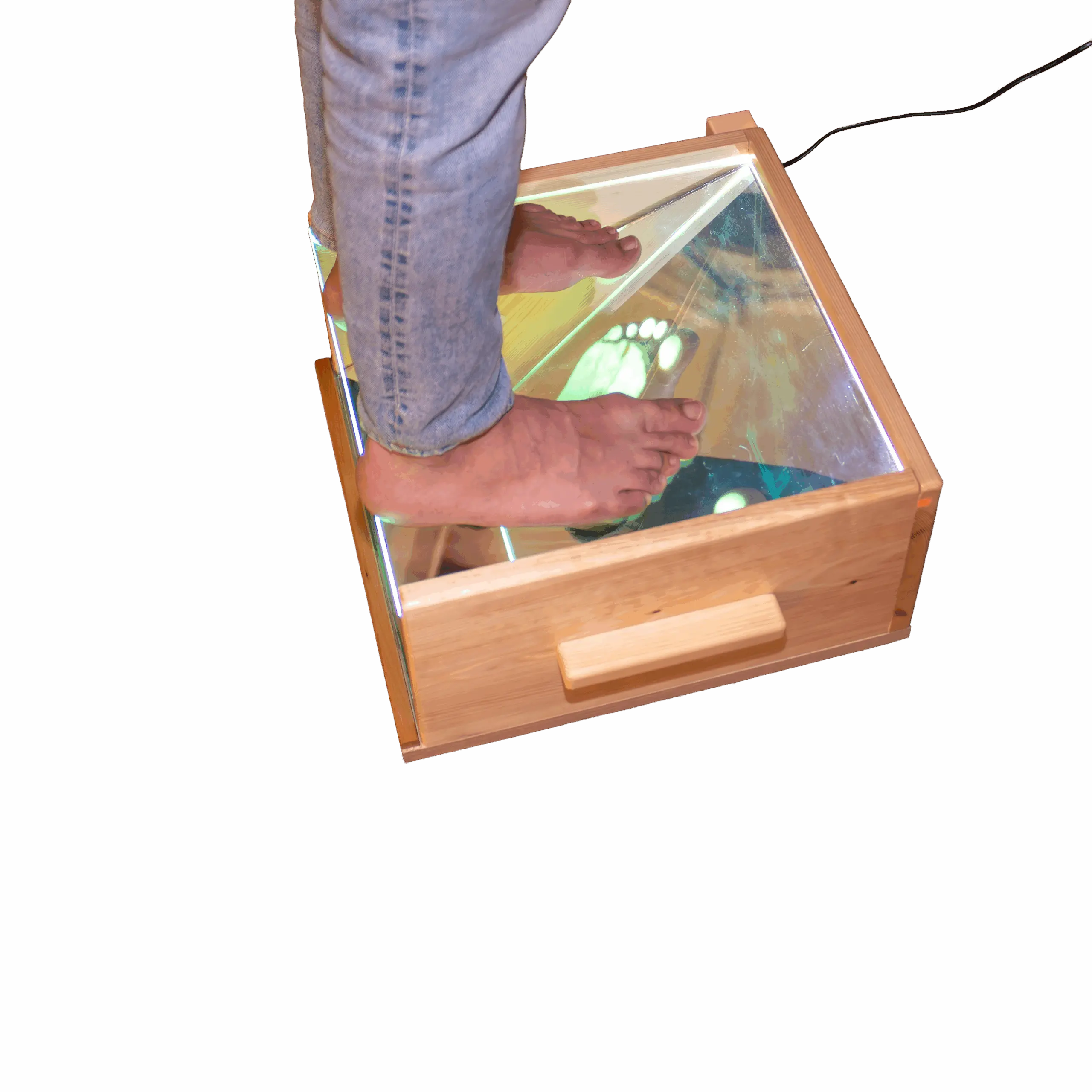 PODOSCOPE Foot Scanner en Mélaminé | Bois rouge – Image 3