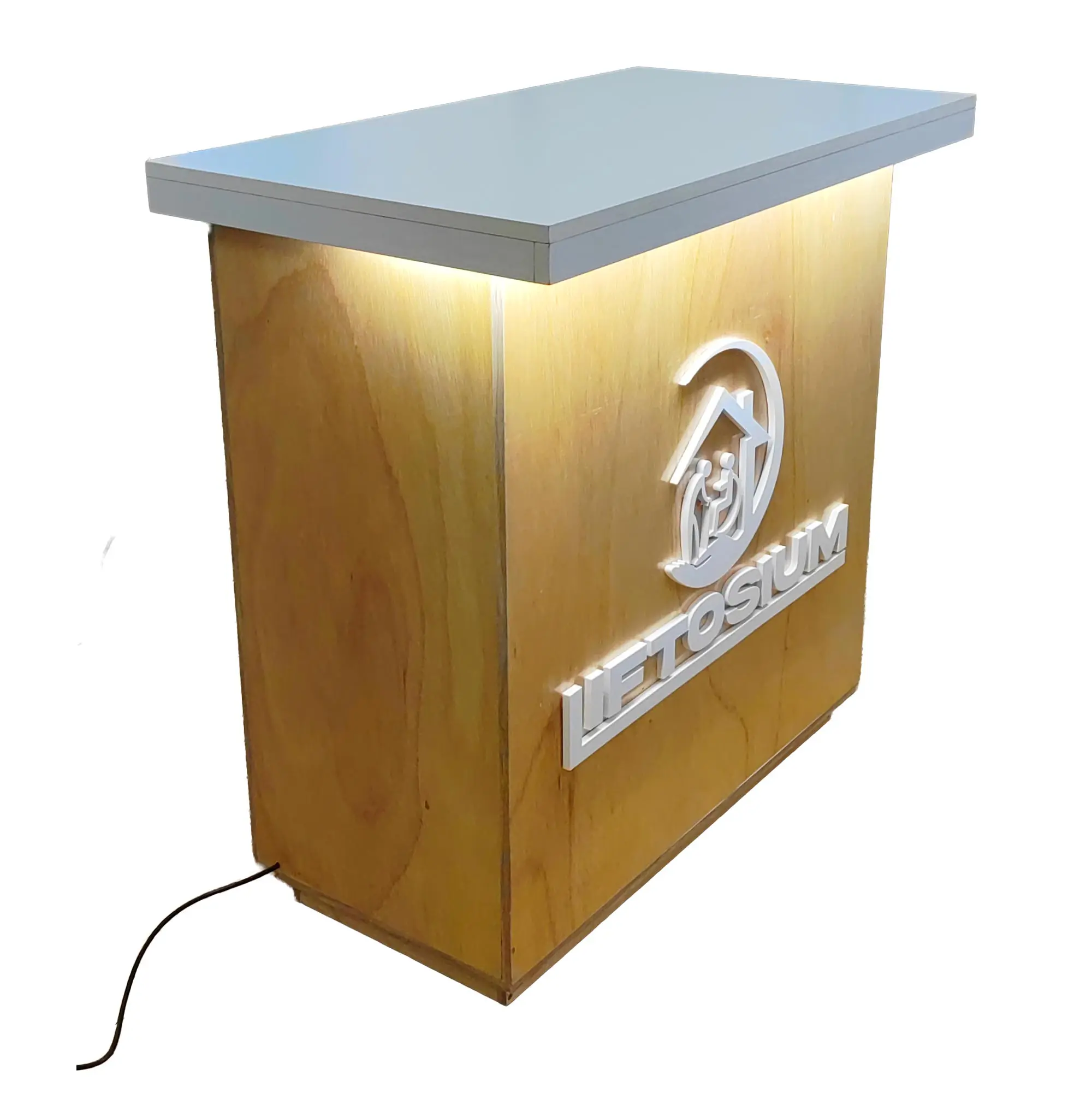 Podium | Comptoir de réception avec LED 2 portes – Image 2